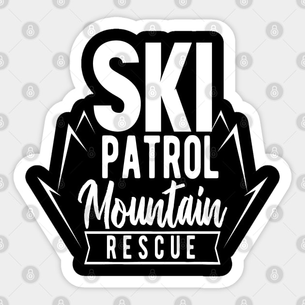 Ski Patrol Rescue Mountain Rescuer Rescuing Team Sticker by dr3shirts